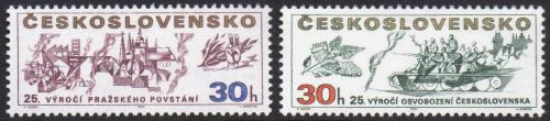 Potov znmky eskoslovensko 1970 Oslobodenie a Prask povstn, 25. vroie Mi# 1941-42