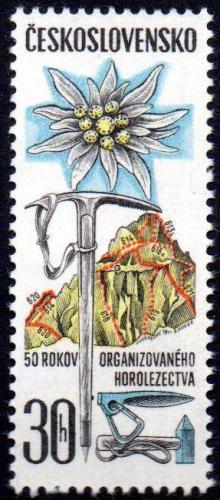 Potov znmka eskoslovensko 1971 Organizovan horolezectv, 50. vroie Mi# 2001