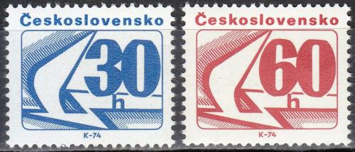 Potov znmky eskoslovensko 1975 Potovn symboly Mi# 2238-39