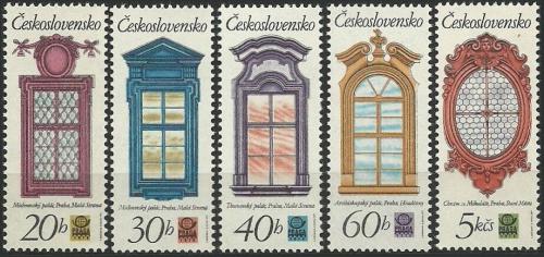 Potov znmky eskoslovensko 1977 Historick okna Mi# 2364-68
