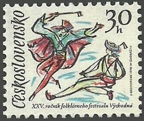 Potov znmka eskoslovensko 1978 Folklrn festival Vchodn Mi# 2457 - zvi obrzok