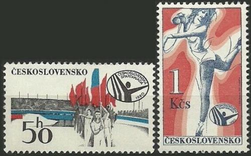 Potov znmky eskoslovensko 1980 Spartakida Mi# 2571-72