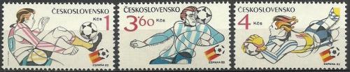 Potov znmky eskoslovensko 1982 MS ve futbale Mi# 2648-50