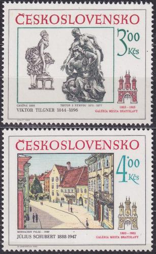 Potov znmky eskoslovensko 1983 Bratislavsk historick motivy Mi# 2733-34