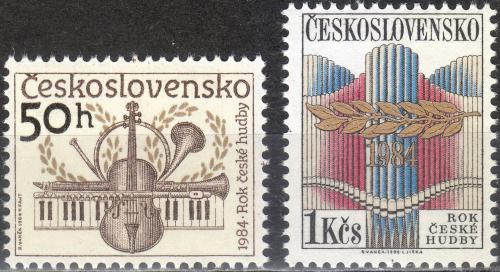 Potov znmky eskoslovensko 1984 Rok esk hudby Mi# 2767-68