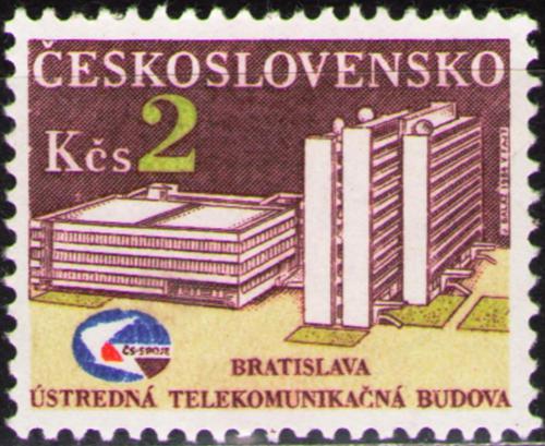 Potov znmka eskoslovensko 1984 stedn telekomunikan budova v Bratislav Mi# 2766