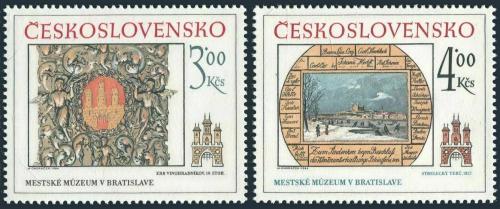 Potov znmky eskoslovensko 1984 Bratislavsk historick motivy Mi# 2770-71