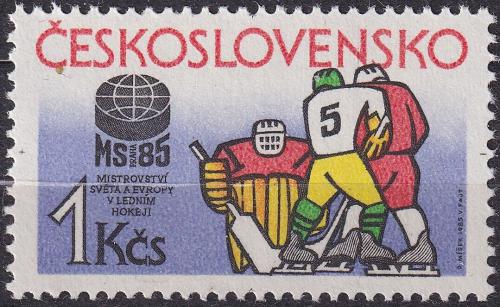 Potov znmka eskoslovensko 1985 MS v lednm hokeji Mi# 2810