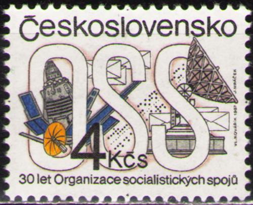 Potov znmka eskoslovensko 1987 Organizcie socialistickch spoj, 30. vroie Mi# 2926 - zvi obrzok