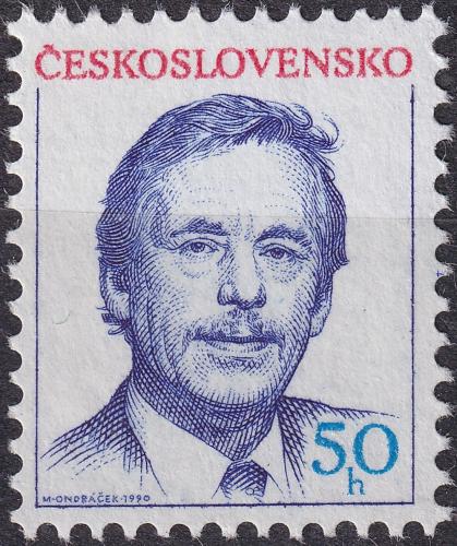 Potov znmka eskoslovensko 1990 Prezident Vclav Havel Mi# 3036