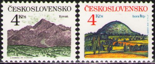 Potov znmky eskoslovensko 1991 Hory p a Kriv Mi# 3091-92