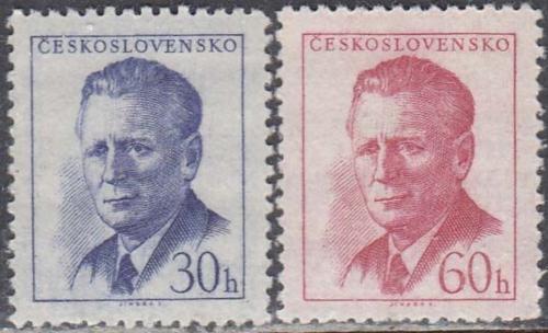 Potovn znmky eskoslovensko 1958 Prezident Antonn Novotn Mi# 1081-82 A