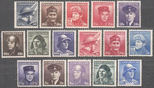 Potov znmky eskoslovensko 1945 Vojci Mi# 439-54