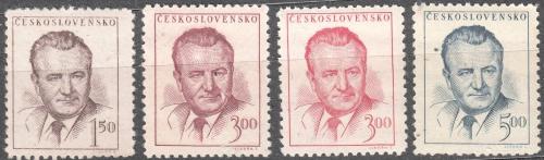 Potov znmky eskoslovensko 1948 Prezident Klement Gottwald Mi# 552-54