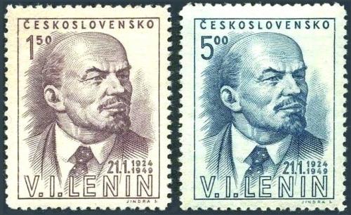 Potov znmky eskoslovensko 1949 V. I. Lenin Mi# 562-63 - zvi obrzok