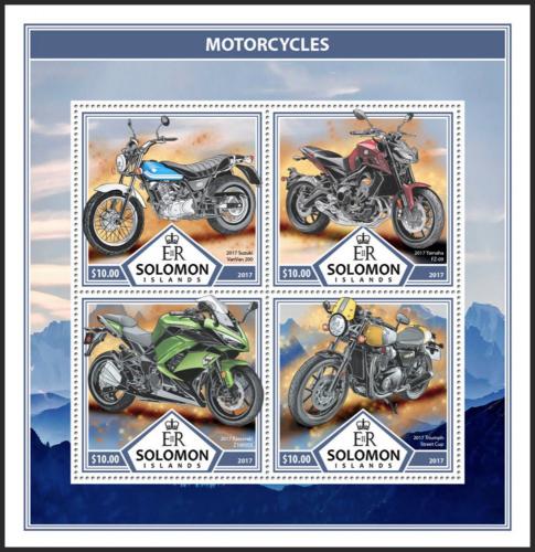 Potov znmky alamnove ostrovy 2017 Motocykle Mi# 4547-50 Kat 12