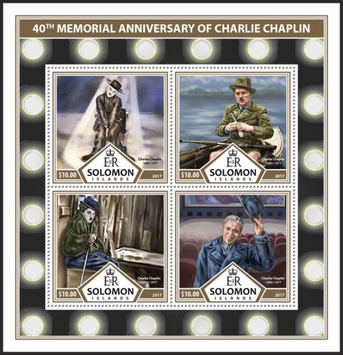 Potov znmky alamnove ostrovy 2017 Charlie Chaplin Mi# 4597-4600 Kat 12