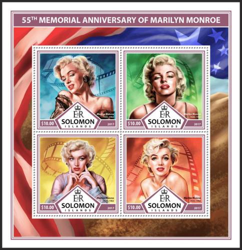 Potov znmky alamnove ostrovy 2017 Marilyn Monroe Mi# 4607-10 Kat 12