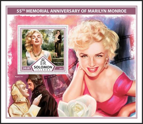 Potov znmka alamnove ostrovy 2017 Marilyn Monroe Mi# Block 672 Kat 12  - zvi obrzok