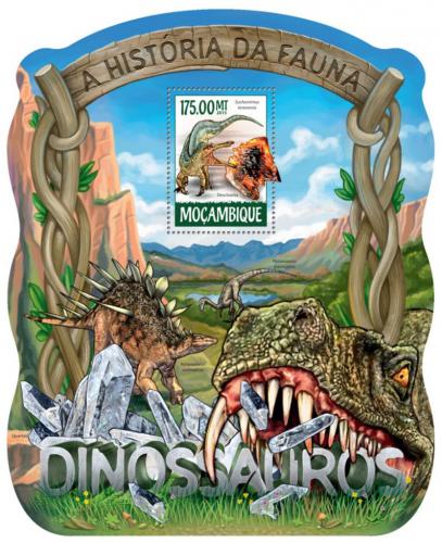 Potov znmka Mozambik 2015 Dinosaury Mi# Block 1015 Kat 10 - zvi obrzok