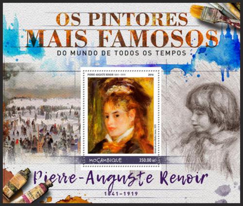 Potov znmka Mozambik 2016 Umenie, Pierre-Auguste Renoir Mi# Block 1241 Kat 20