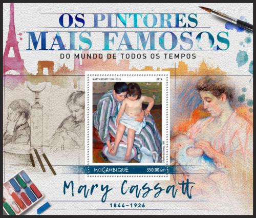Potov znmka Mozambik 2016 Umenie, Mary Cassatt Mi# Block 1242 Kat 20