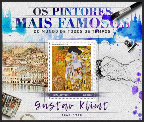 Potov znmka Mozambik 2016 Umenie, Gustav Klimt Mi# Block 1245 Kat 20