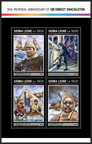 Potov znmky Sierra Leone 2017 Ernest Shackleton Mi# 8175-78 Kat 11 - zvi obrzok