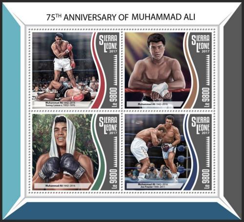 Potov znmky Sierra Leone 2017 Muhammad Ali, box Mi# 8800-03 Kat 11 - zvi obrzok