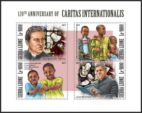 Potov znmky Sierra Leone 2017 Caritas Internationalis Mi# 9055-58 Kat 11