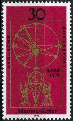 Potov znmka Nemecko 1971 Johannes Kepler Mi# 688 - zvi obrzok