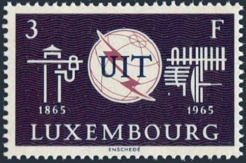 Potov znmka Luxembursko 1965 ITU, 100. vroie Mi# 714