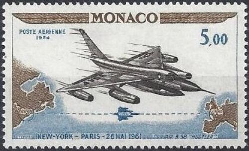 Potov znmka Monako 1964 Lietadlo Convair B 58 Hustler Mi# 771 Kat 8 - zvi obrzok