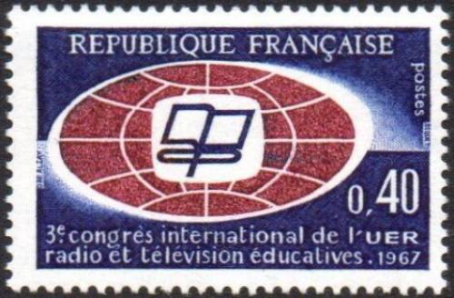Potov znmka Franczsko 1967 Kongres Vzdlvn pes televizi a rozhlas Mi# 1573