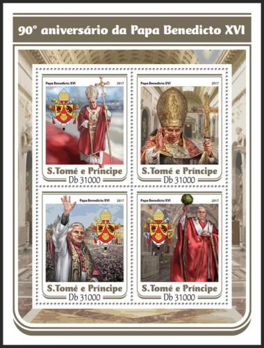 Potov znmky Svt Tom 2017 Pape Benedikt XVI. Mi# 7103-06 Kat 12 - zvi obrzok