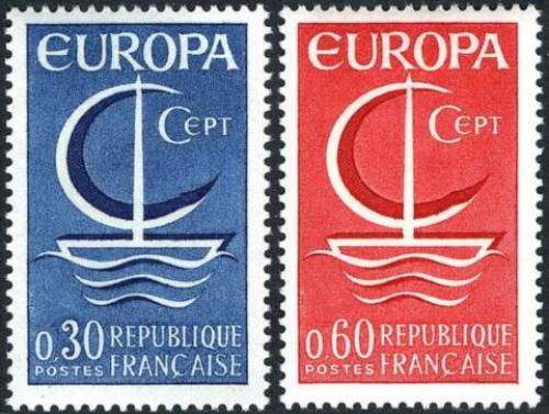 Potov znmky Franczsko 1966 Eurpa CEPT Mi# 1556-57 - zvi obrzok