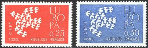 Potov znmky Franczsko 1961 Eurpa CEPT Mi# 1363-64