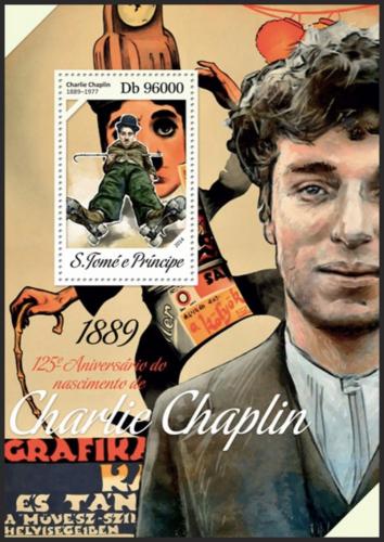 Potov znmka Svt Tom 2014 Charlie Chaplin Mi# Block 957 Kat 10 - zvi obrzok
