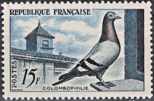 Potov znmka Franczsko 1957 Potovn holub Mi# 1119 - zvi obrzok