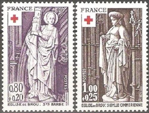 Potov znmky Franczsko 1976 erven kr Mi# 2001-02