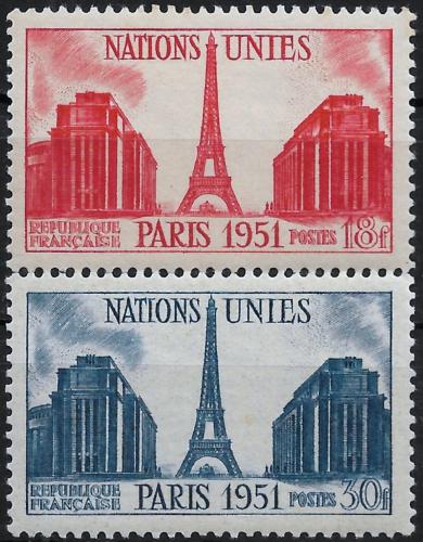 Potov znmky Franczsko 1951 Eiffelova v Mi# 929-30
