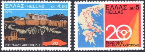 Potov znmky Grcko 1972 Akropolis Mi# 1108-09