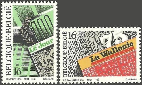 Potov znmky Belgicko 1994 Noviny Mi# 2599-2600