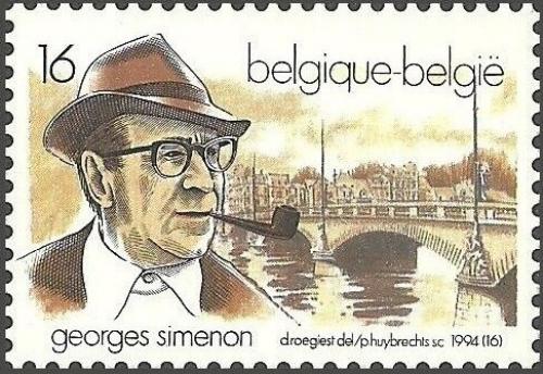 Potov znmka Belgicko 1994 Georges Simenon, spisovatel Mi# 2631 - zvi obrzok