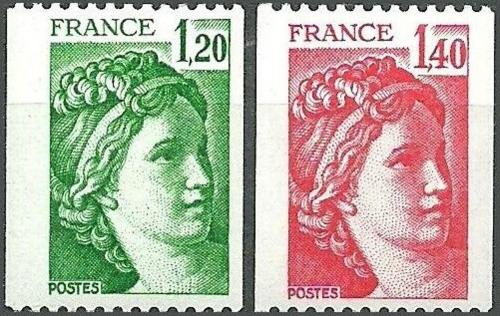 Potov znmky Franczsko 1980 Marianne Mi# 2215-16 C