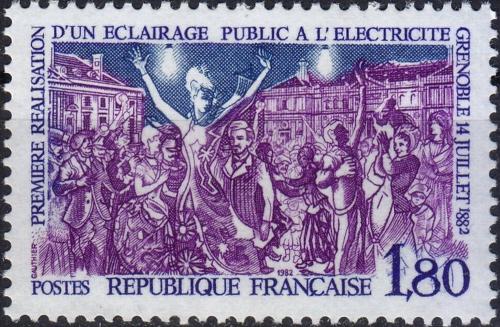 Potov znmka Franczsko 1982 Poulin elektrifikace v Grenoble, 100. vroie Mi# 2349