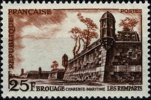 Potov znmka Franczsko 1955 Opevnn v Brouage Mi# 1070