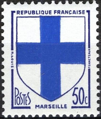 Potov znmka Franczsko 1958 Znak Marseille Mi# 1217