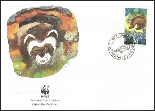 FDC Lichtentajnsko 1989 Tcho tmav, WWF 083 Mi# 970