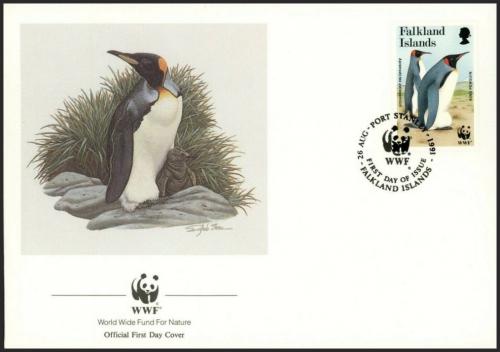 FDC Falklandsk ostrovy 1991 Tuniak patagonsk, WWF 117 Mi# 539 - zvi obrzok